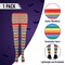 Colorful Rainbow Striped Tights - Striped Nylon Clown Stretch Pantyhose LGBT Stocking Accessories for Every Day Attire and Costumes for Teens and Children